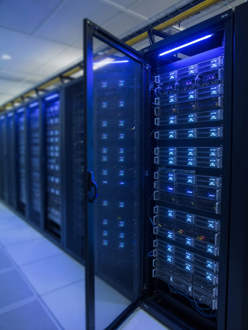 Serverrack in een datacenter
